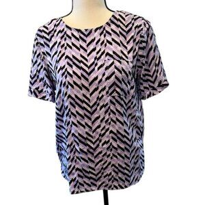 River island | Chevron Patterned Purple and Black top